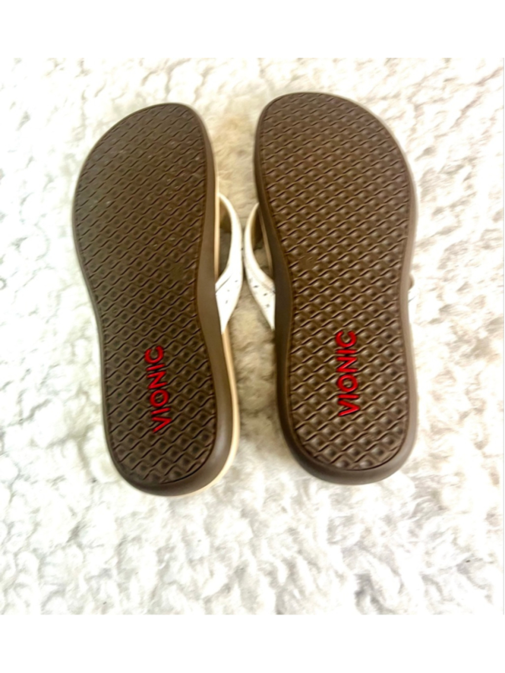 Vionic Casandra orthotic white leather sandals women size 10 - Picture 6 of 7